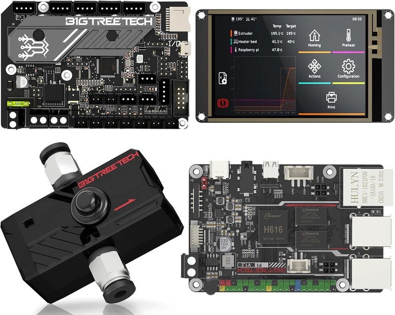 BigTreeTech SKR Mini E3 V3.0 + BTT Pi V1.2 + TFT35 SPI V2.1 + SFS V2.0 Kit for FDM 3D Printer Upgrade Klipper Firmware for Ender-3, Ender-3 V2, Voron 2.4, Most of i3/Core XY 3D Printer - Image 1